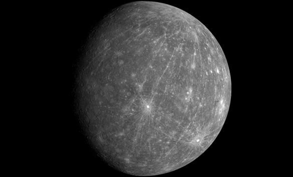 Mercury, as imaged by the MESSENGER spacecraft, revealing parts of the never seen by human eyes. - Image Credit: NASA/JHUAPL/Carnegie Institution of Washington
