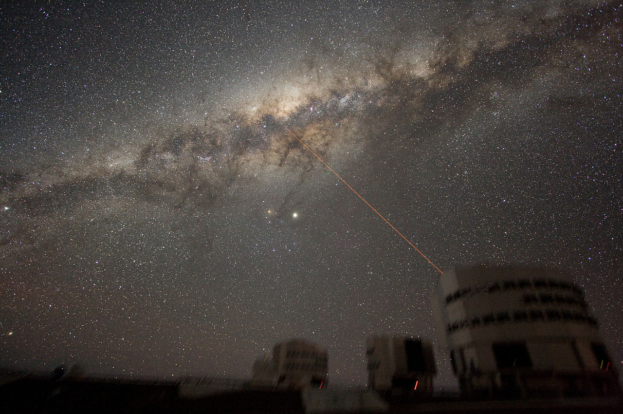 The band of light (the Milky Way) that is visible in the night sky, showing the stellar disk of our galaxy. - Image Credit: ESO/Y. Beletsky/WikimediaCommons
