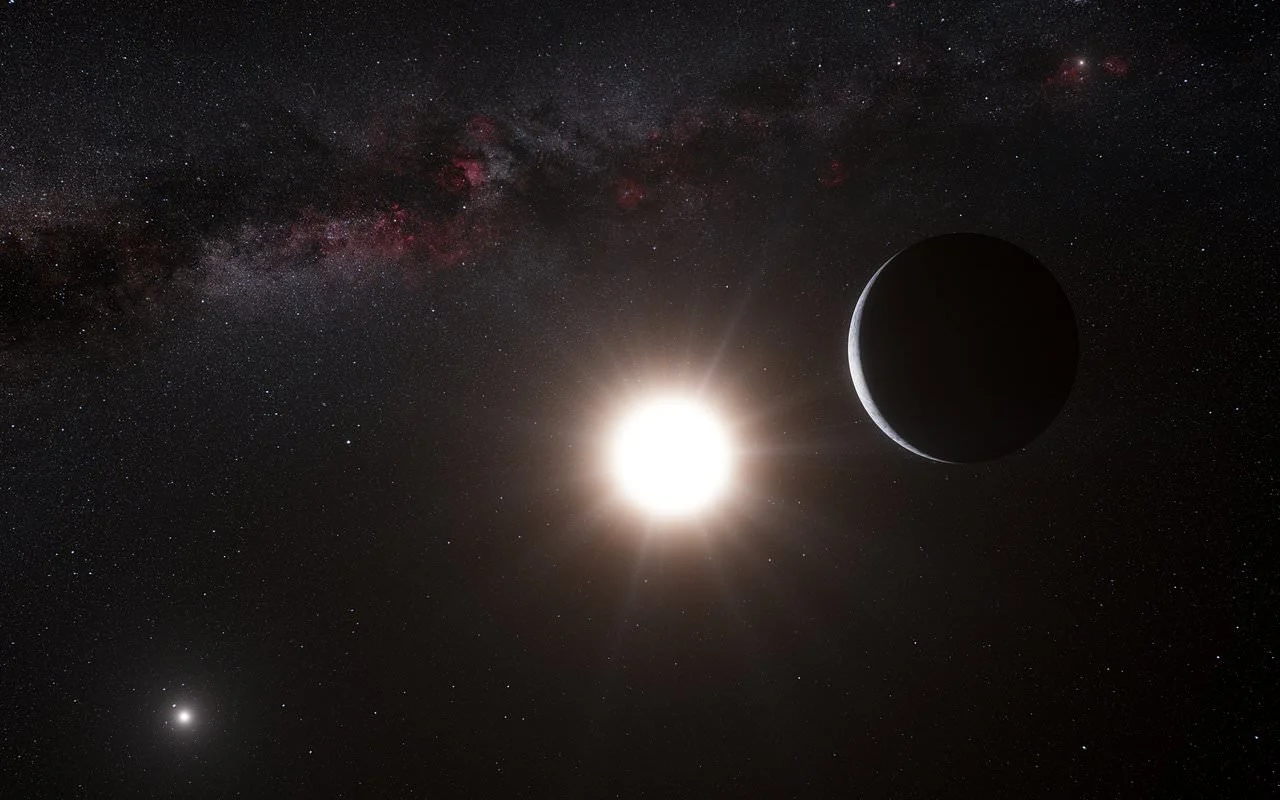 According to a new study, the motions of our Sun around its center of mass could make it impossible to detect another Earth in a distant star system. - Image Credit: ESO