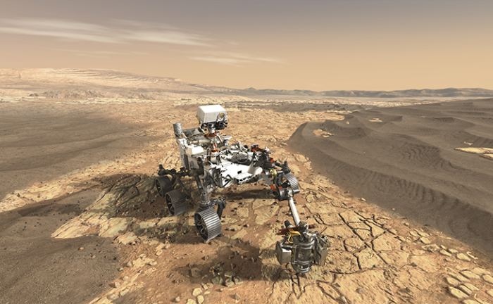 Artist's impression of the Mars 2020 Rover. - Image Credit: NASA