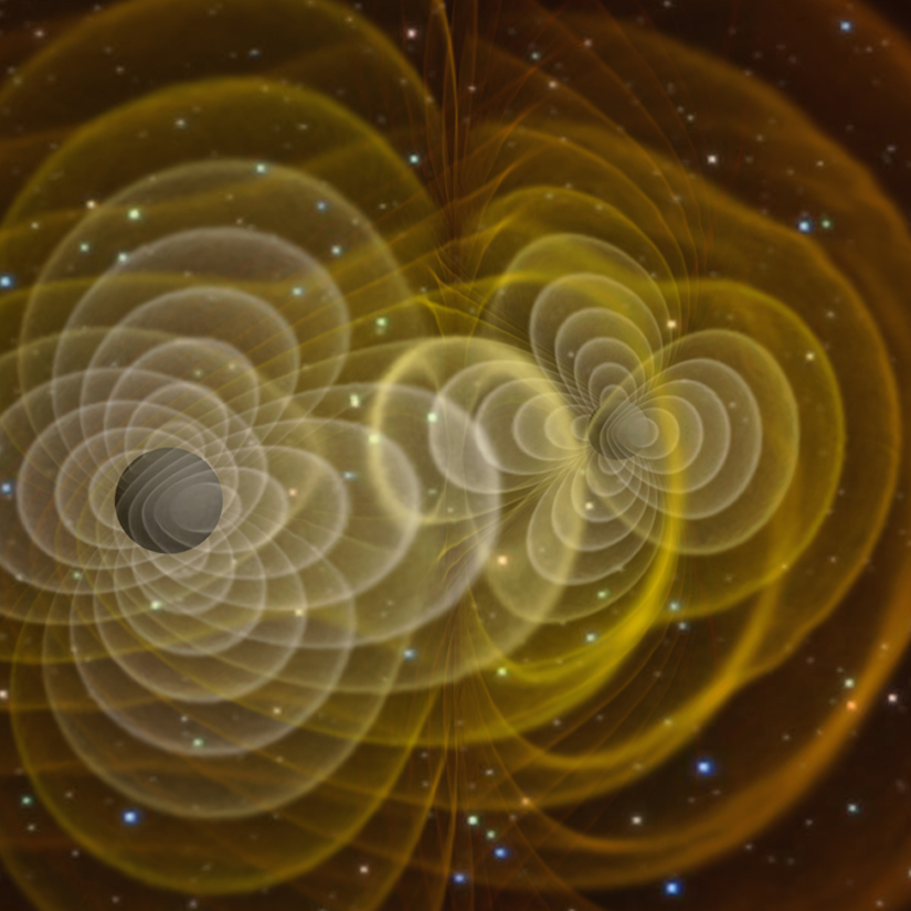 Artist’s impression of gravitational waves. - Image Credit: NASA