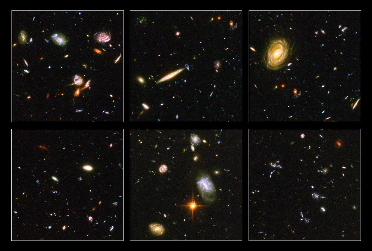Images from the Hubble Ultra Deep Field (HUDF). Credit: NASA/ESA/S. Beckwith (STScI)/HUDF Team
