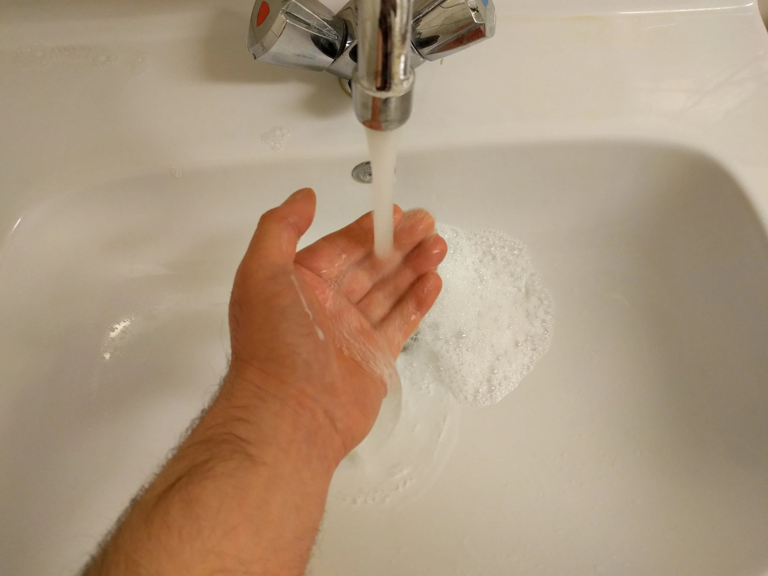 Washing hands with warm soap and water is the best way to keep your hands clean - Image Credit: Universal-Sci CC BY 4.0