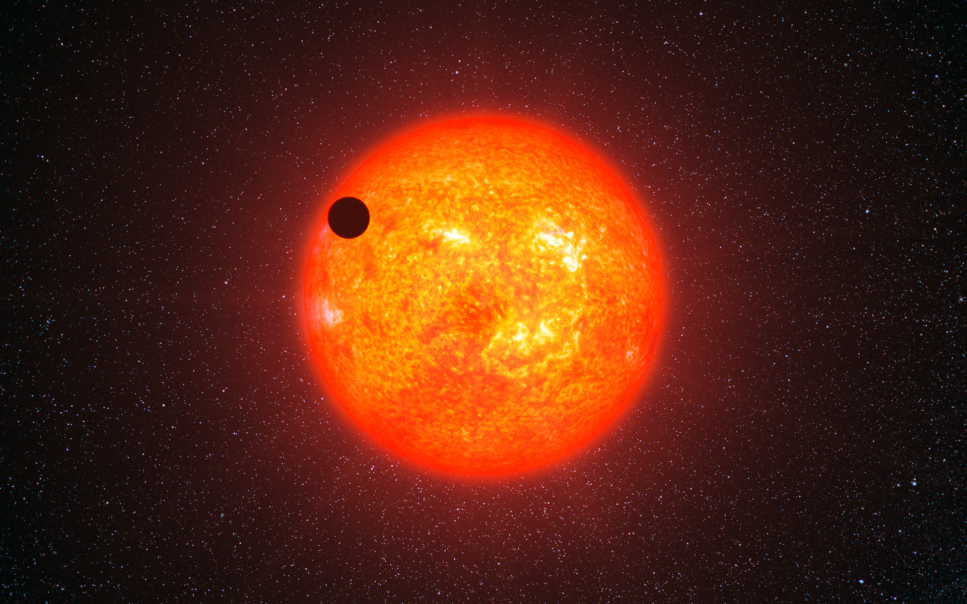 An artist's impression of a super-earth extra-solar planet transiting its home star - Image Credit: ESO/L. Calçada via Wikimedia Commons