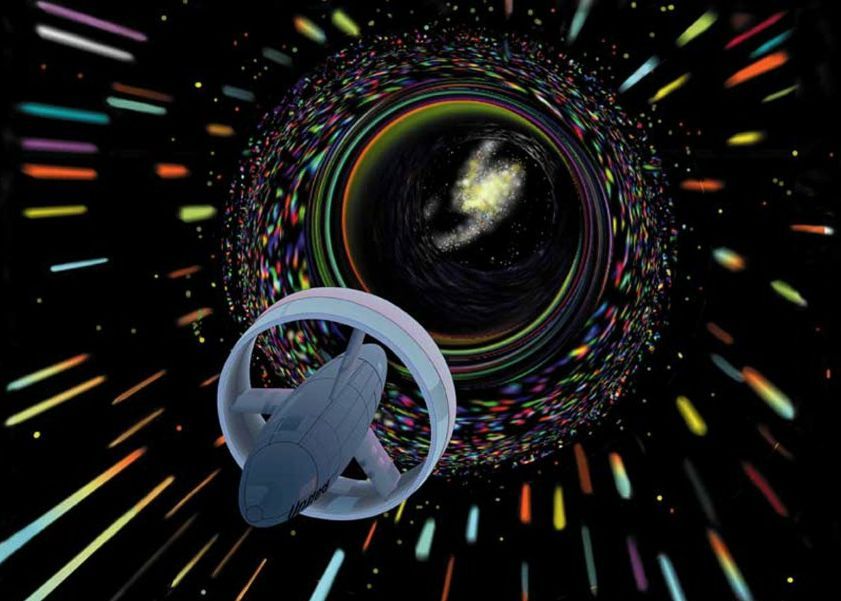Artist’s concept of a spacecraft using an Alcubierre Warp Drive. - Image Credit: NASA