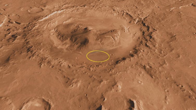 Gale crater on Mars.- Image Credit: NASA/JPL-Caltech/ASU/UA