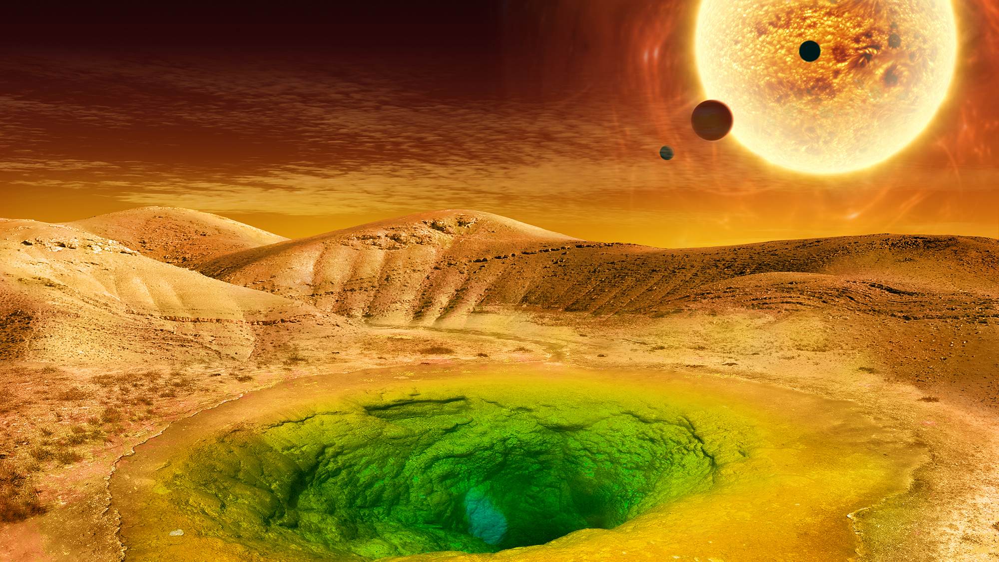 Artist's conception of what life could look like on the surface of a distant planet. - Image Credits: NASA