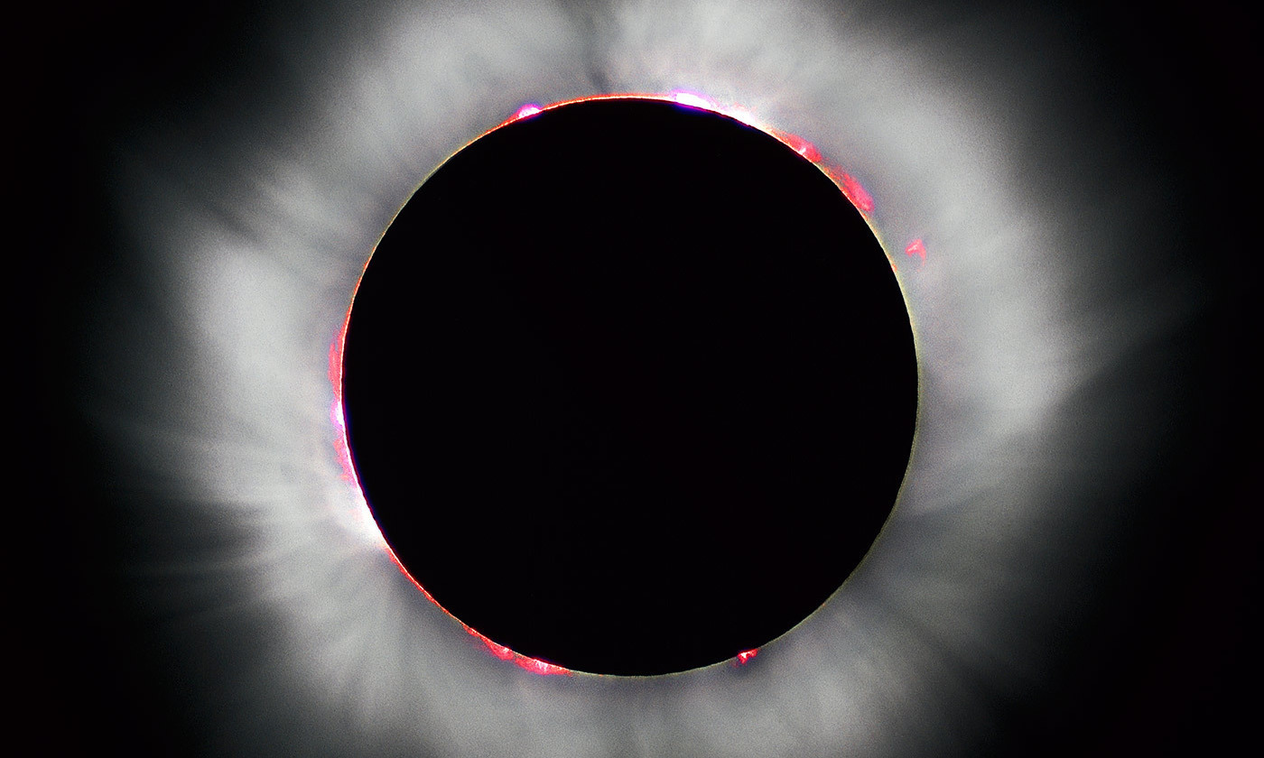 In this view of the total solar eclipse from France in 1999, the spiky halo of light is the plasma from the Sun’s corona. - Image Credit: Luc Viatour via Wikimedia