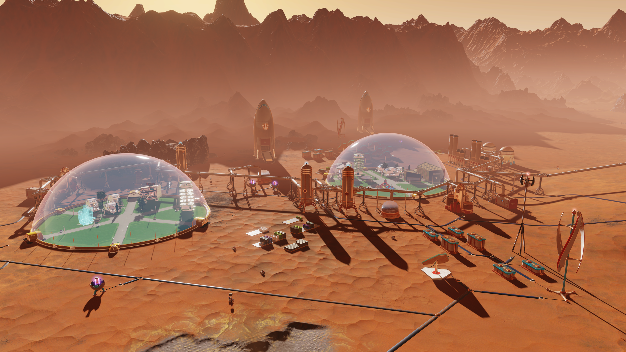 An impression of Mars colonization - Image Credit: Sci-Gaming/Surviving Mars