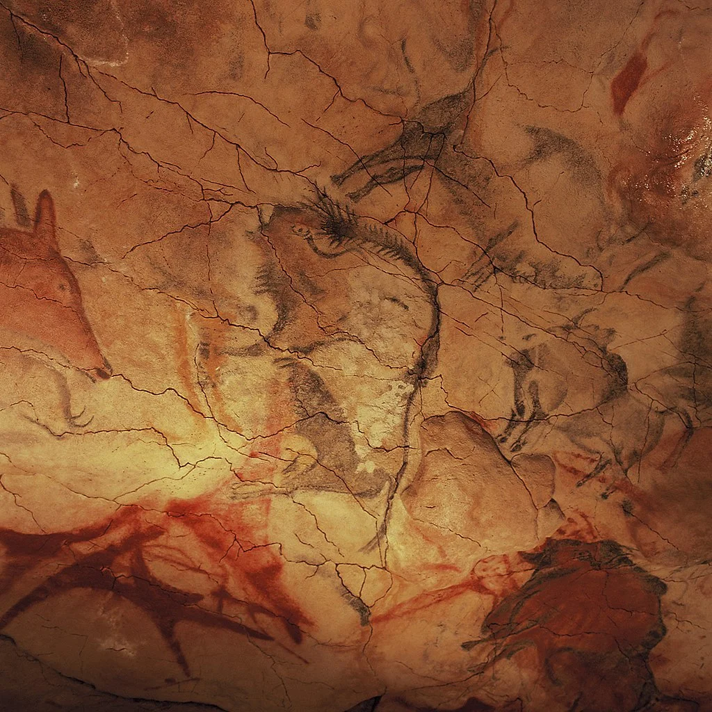 Cave paintings depict early humans in species-rich ecosystems. - Image Credit: Yvon Frunea/Wikimedia Commons. , CC BY-SA
