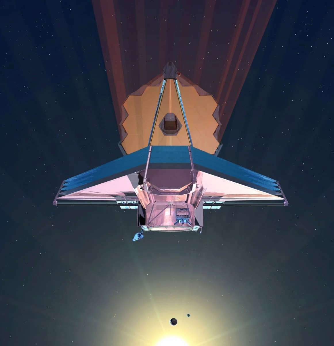 NASA’s James Webb Telescope, shown in this artist’s conception, will provide more information about previously detected exoplanets. Beyond 2020, many more next-generation space telescopes are expected to build on what it discovers. - Image Credit: N…