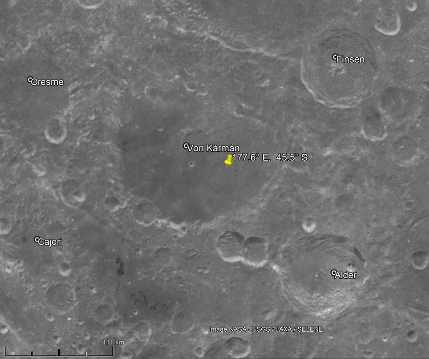 Chang'e 4 landing site - Image Credit: Lamid58 via Wikimedia Commons