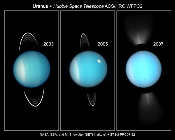 Uranus. - Image Credit: NASA, ESA, and M. Showalter (SETI Institute)
