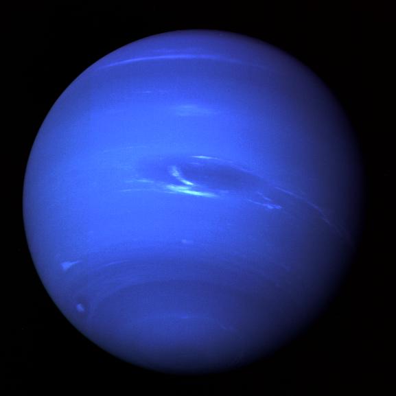 The existence of Neptune was inferred by its gravitational effect on other bodies long before it was ever observed. Image Credit: NASA/JPL