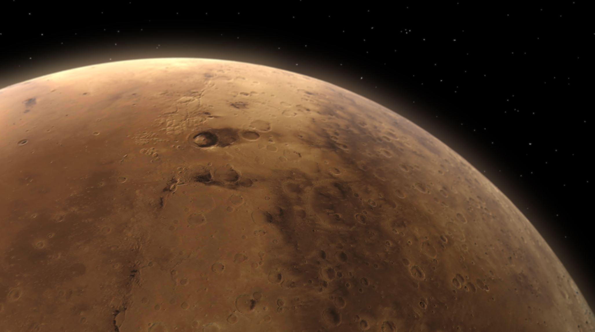 Methane detected at Mars’ Gale Crater (the centre picture) - Image Credit: Kevin Gill via Wikimedia Commons