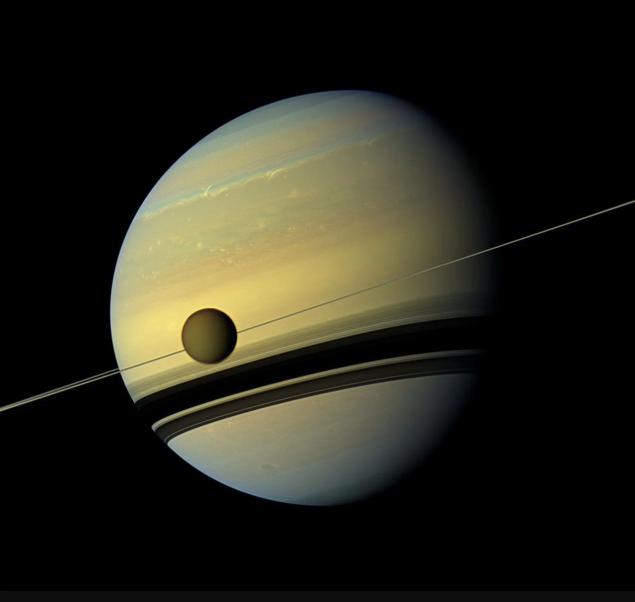 A Strange Ice Feature Wraps Halfway Around Titan