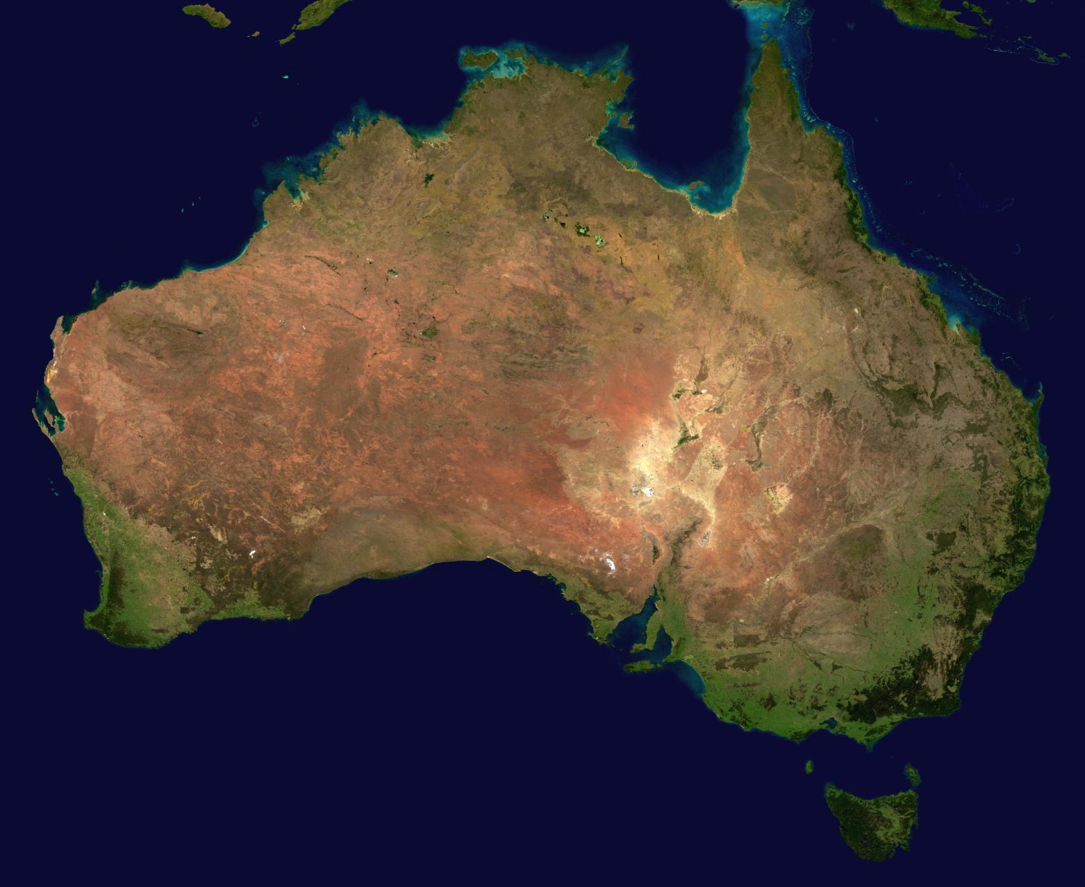 Australia from space - Image Credit: Reto Stöckl / NASA Goddard Space Flight Center via Wikimedia Commons