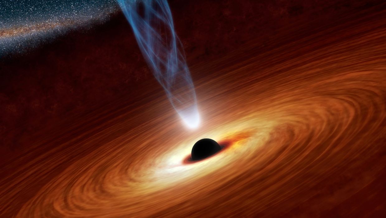 An artistic rendering of a supermassive black hole. - Image credit: NASA/JPL-Caltech