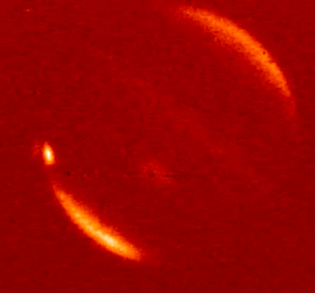 NASA’s Infrared Telescope Facility, which sits atop Maunakea on Hawai’i’s Big Island, captures Fragment C of the Shoemaker-Levy 9 comet impacting Jupiter’s night side in July of 1994. - Image Credit: NASA/JPL