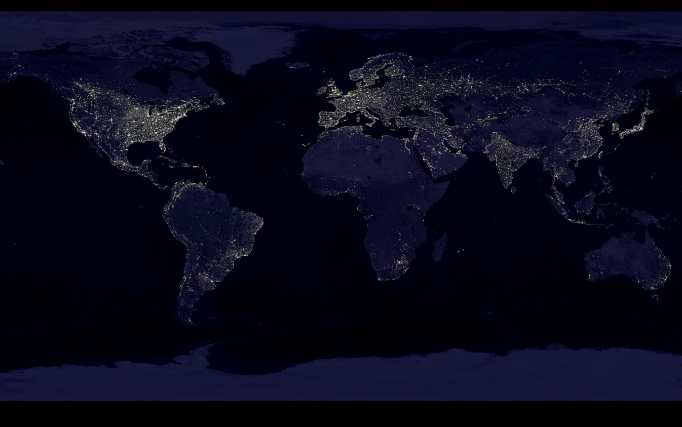 Earths lights as seen at night - Image Credits: NASA/NOAA