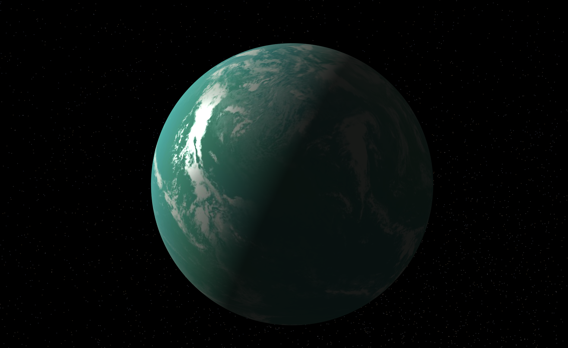 An artist’s impression of an alien world covered in a super ocean - Image and banner image credits: NASA exoplanet exploration