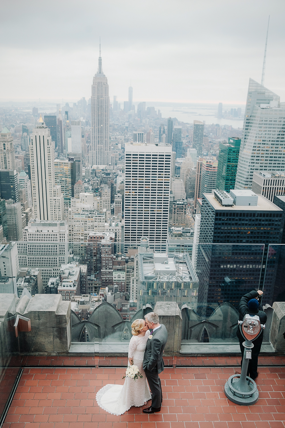 Top of the Rock intimate NYC wedding by Tanya Isaeva Photography