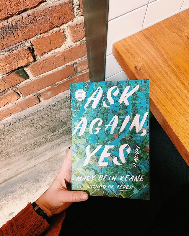(#partner) So I&rsquo;m a little more than halfway through #AskAgainYes and I have such big feelings already. It&rsquo;s been a slower but beautiful book and I&rsquo;m both excited and nervous to see how it ends 😭🙌🏼