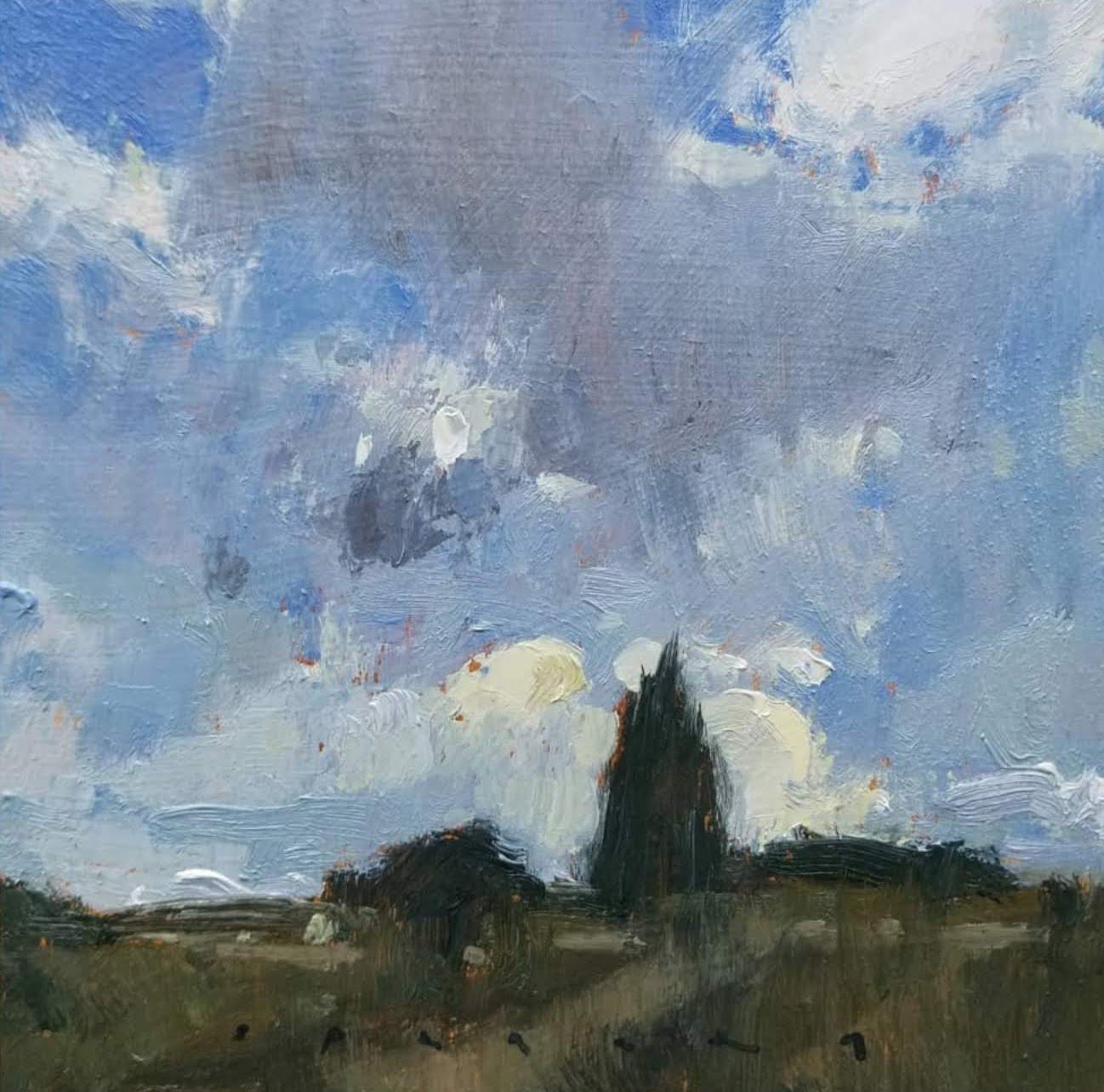 Backlit Field in England, 6x6, oil, 2021.jpg