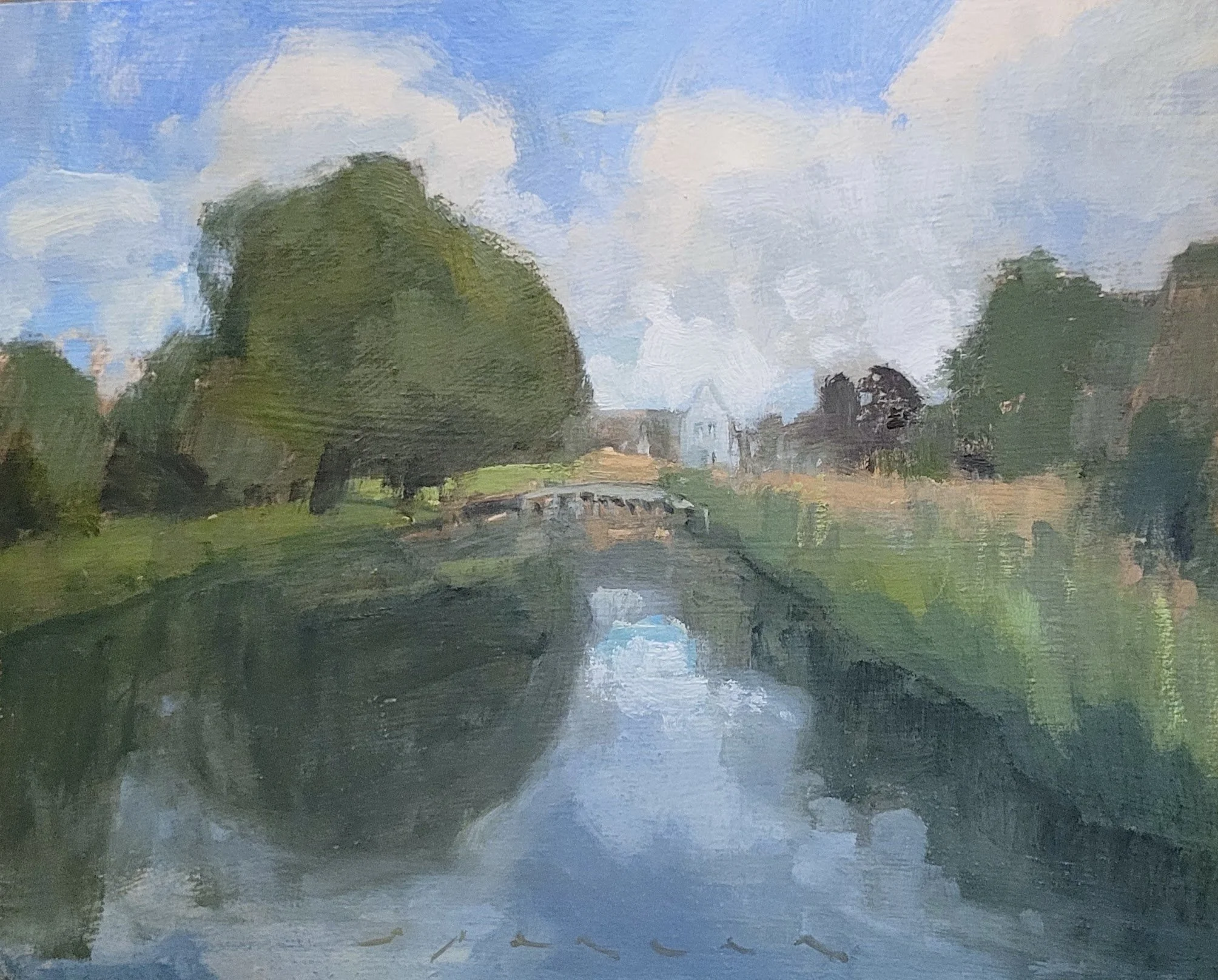 Sunny Day in Zoetermeer 8x10 oil on panel 2025.jpg