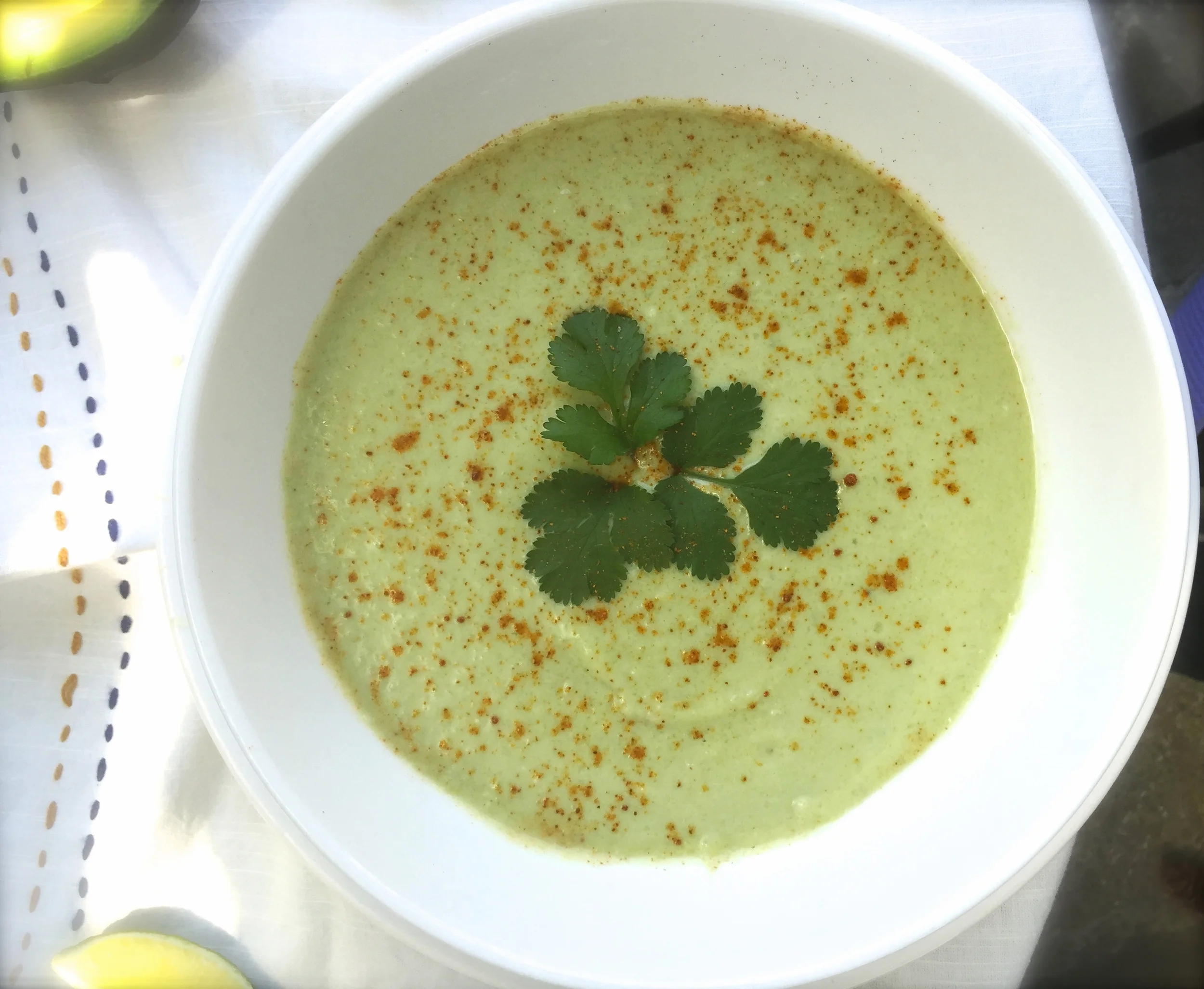 Avocado Cucumber Gazpacho