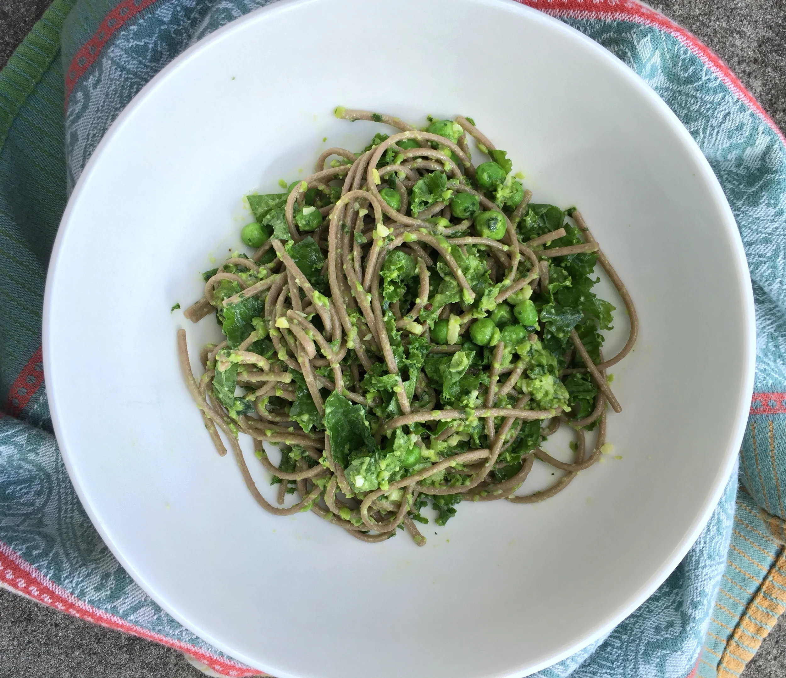 Soba with Parsley Pea Pesto
