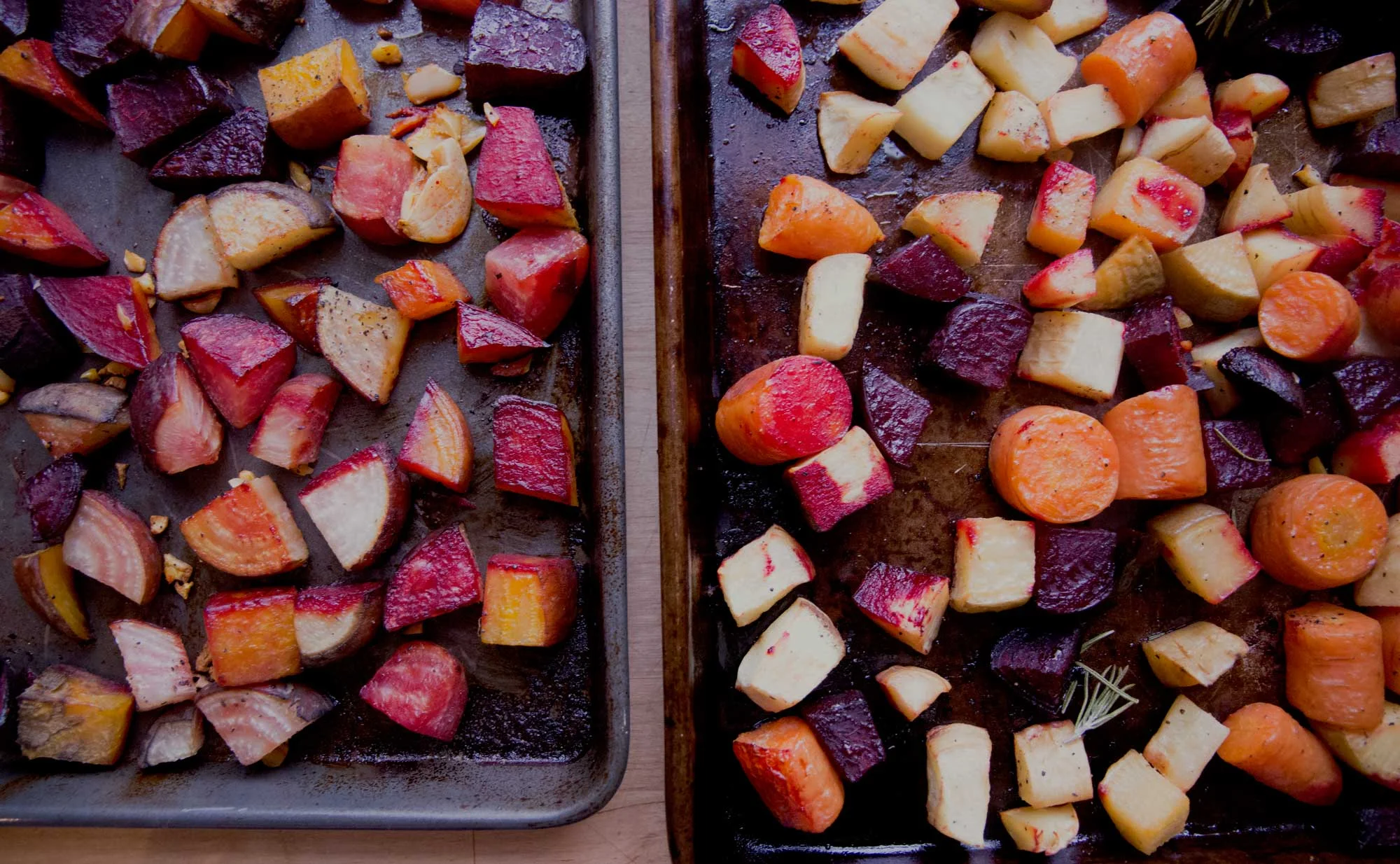 When in doubt - roast 'em! Cut veggies into similar sized pieces 1-2 inches, drizzle with olive oil, toss with salt, pepper, fresh rosemary, and roast at 425 for 30-40 minutes, or until tender. Share with loved ones. Co-op Tip! Leftover roasted root veggies transform splendidly into breakfast hash or burrito filling. 