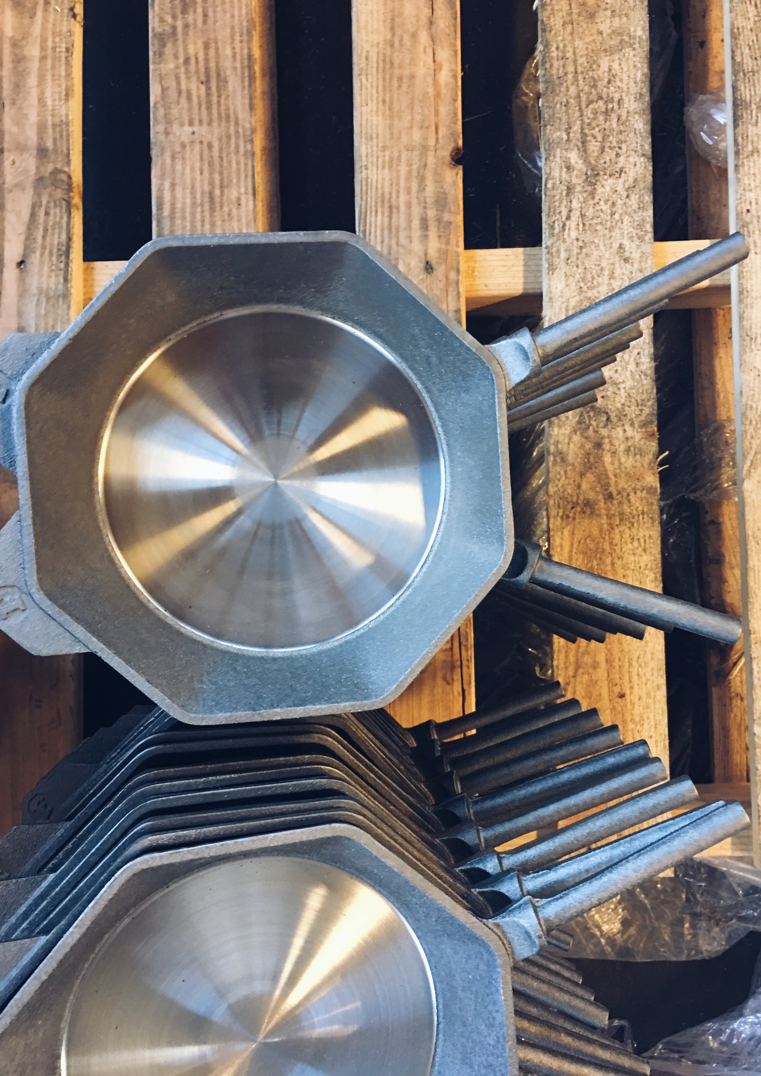  Polished pans waiting to be seasoned.  