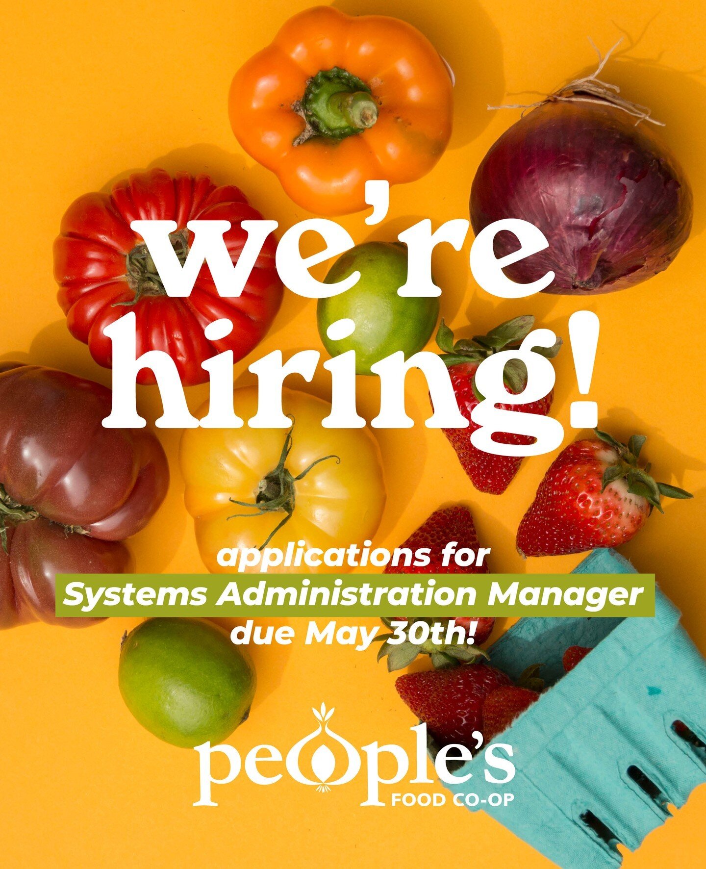 We're hiring a Systems Administration Manager! 🖥️💵 The SAM (as we like to call it) supports our staff with our technology systems, helps keep our tech systems in working order and up to date, and also administers staff benefits and payroll. More in