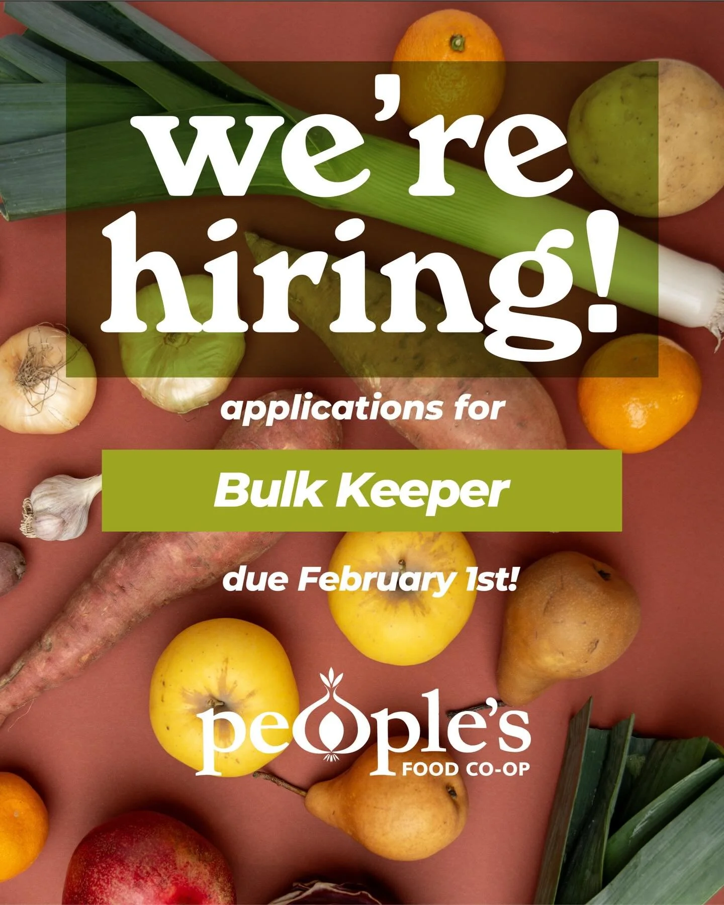 We&rsquo;re Hiring! Are you are next Bulk Keeper? Learn more at the link in our bio.

Collective Management positions start at $20.50/hr with annual raises, full benefits, and you get 25% discount on all your groceries. Learn more about our wage and 
