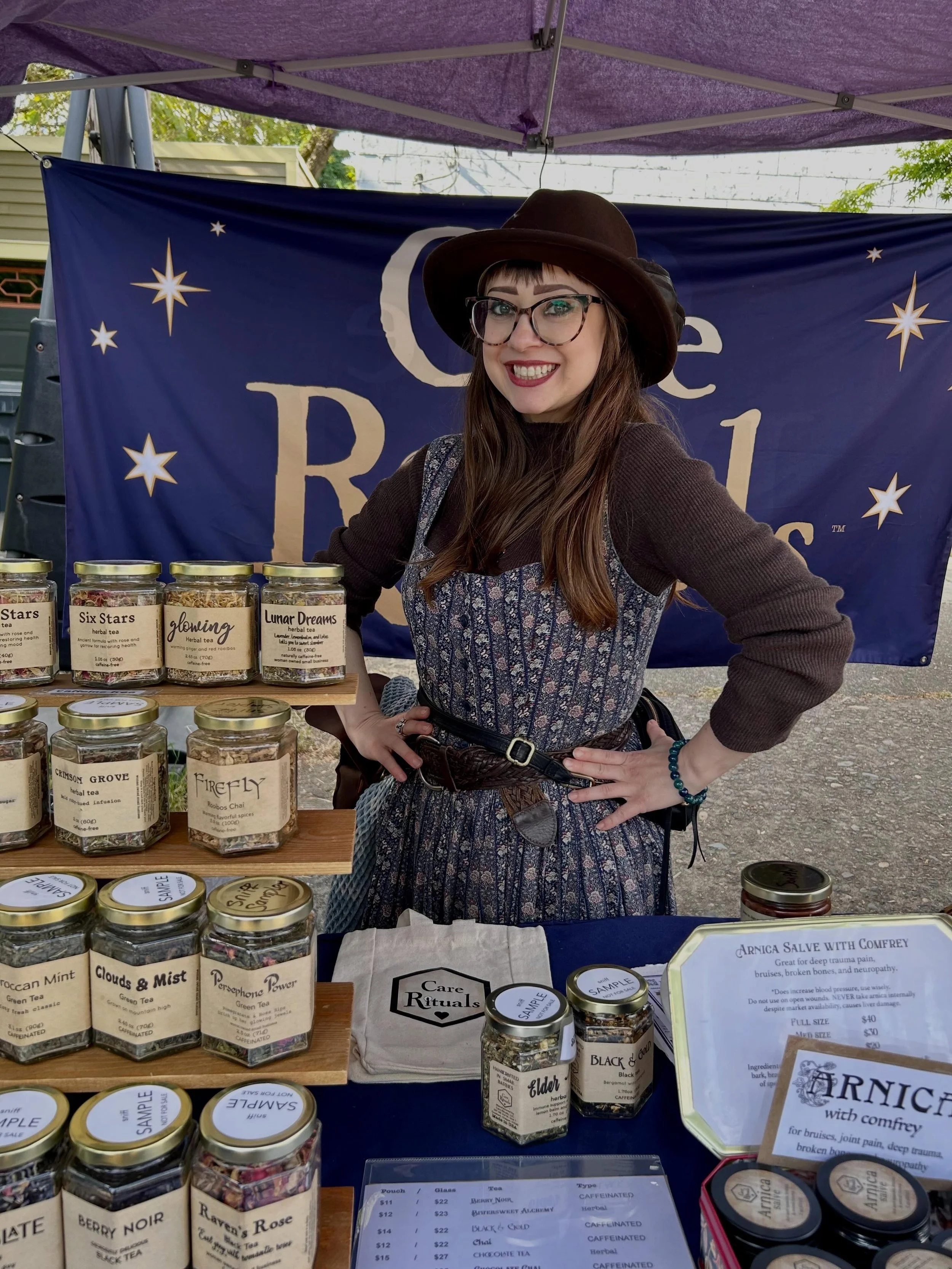 🫖🌺Our spring Farmers&rsquo; Market is in full bloom! We have many new vendors and are officially later, from 2 til 7p. 

NEW VENDOR SPOTLIGHT!

Care Rituals @carerituals 

Care rituals is an independent, women owned small biz making thoughtful tea 