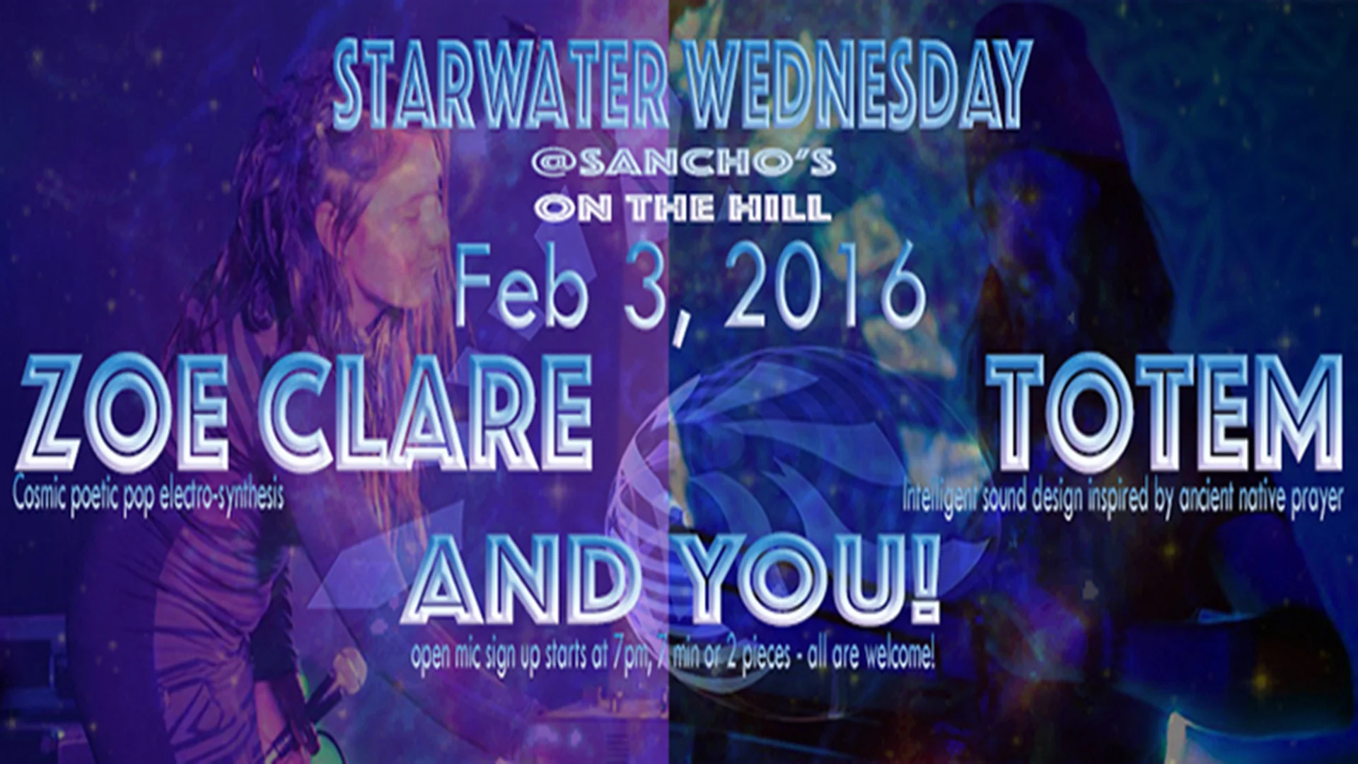 StarWater Wednesday @ Sanchos on the Hill