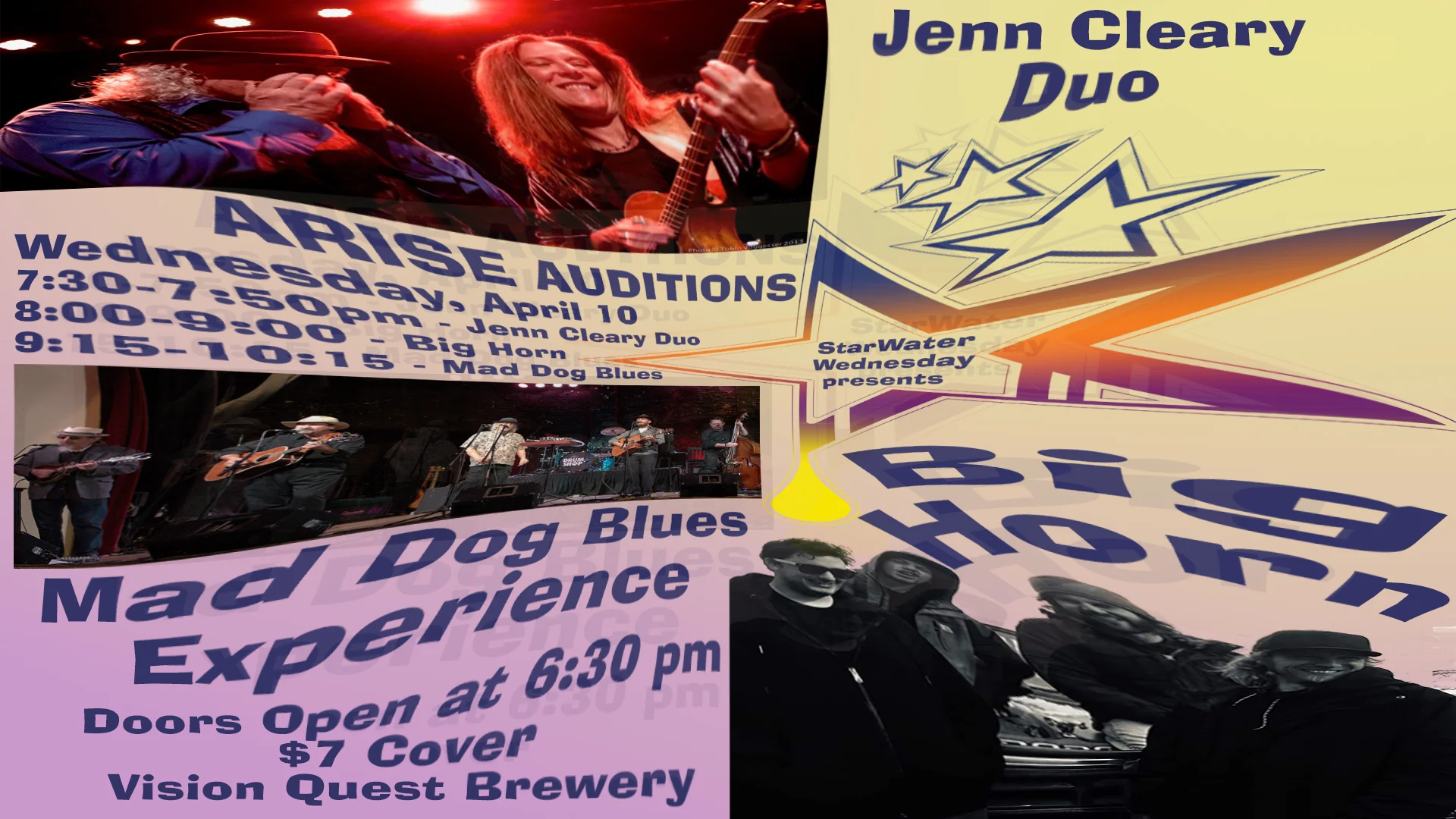 Mad Dog Blues Experience, Big Horn, and Jenn Cleary Duo