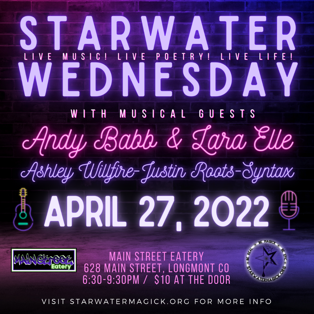 StarWater Wednesday presents "Andy Babb & Lara Elle, Ashley Willfire, and more!"