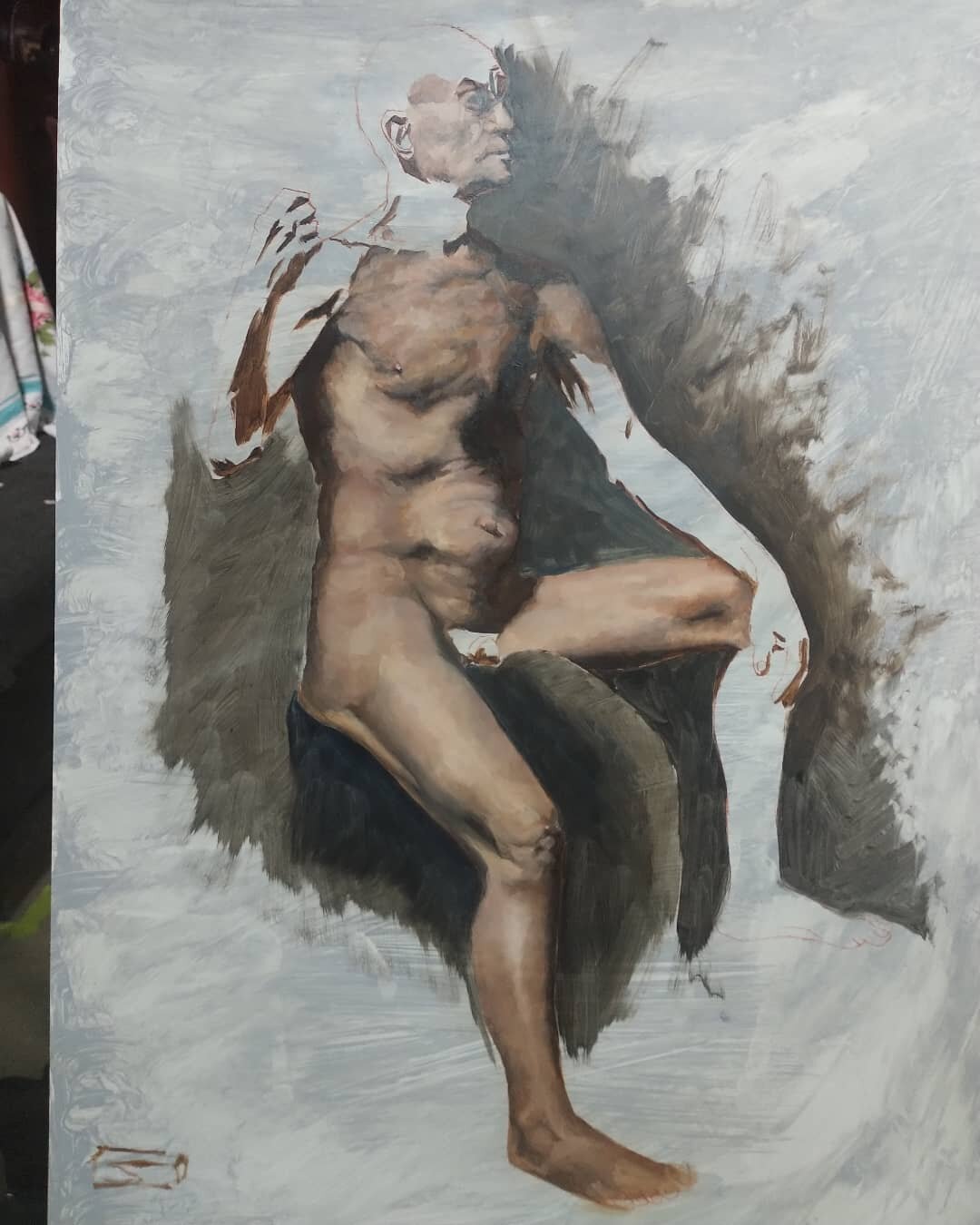 Study of the human figure
#oilpainting #humanfigure 
This is how far I got this month,oil painting 🎨 can be difficult, challenging.
I love it 🤩
