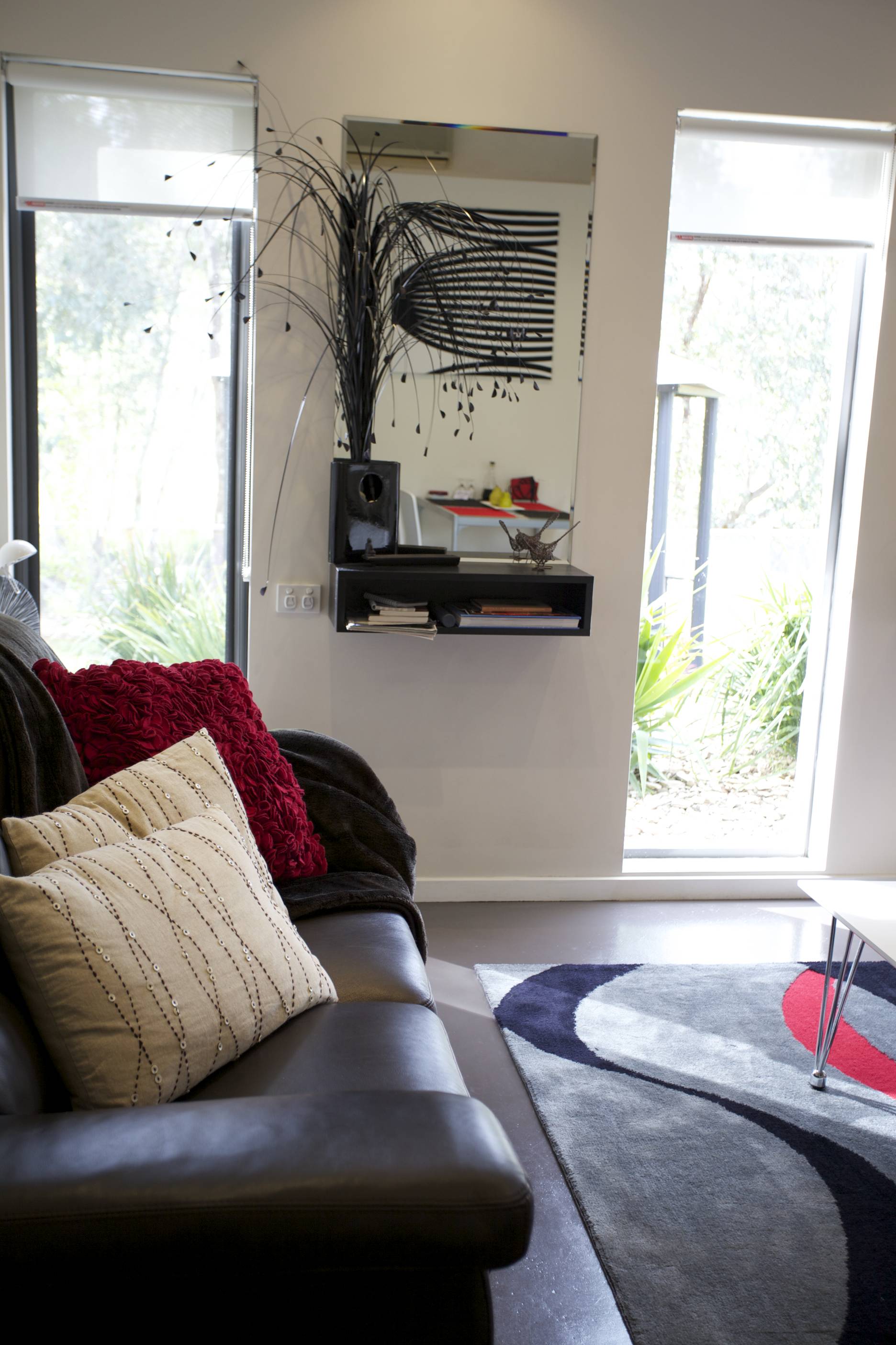 "Contemporary, light filled". The lounge
