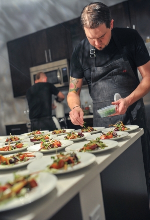 Chef Cooper Miller preparing the 2015 #ARTOFCOMMUNITY Holiday Dinner with love! Thank you Chef Cooper!