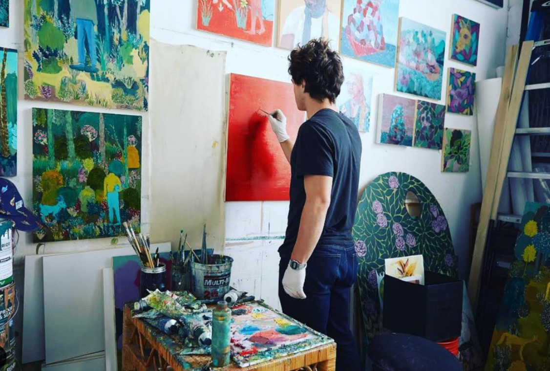 Andrew Catanese pictured above working in his TCP studio located at the Goat Farm Arts Center. (photo Wyatt Kane)