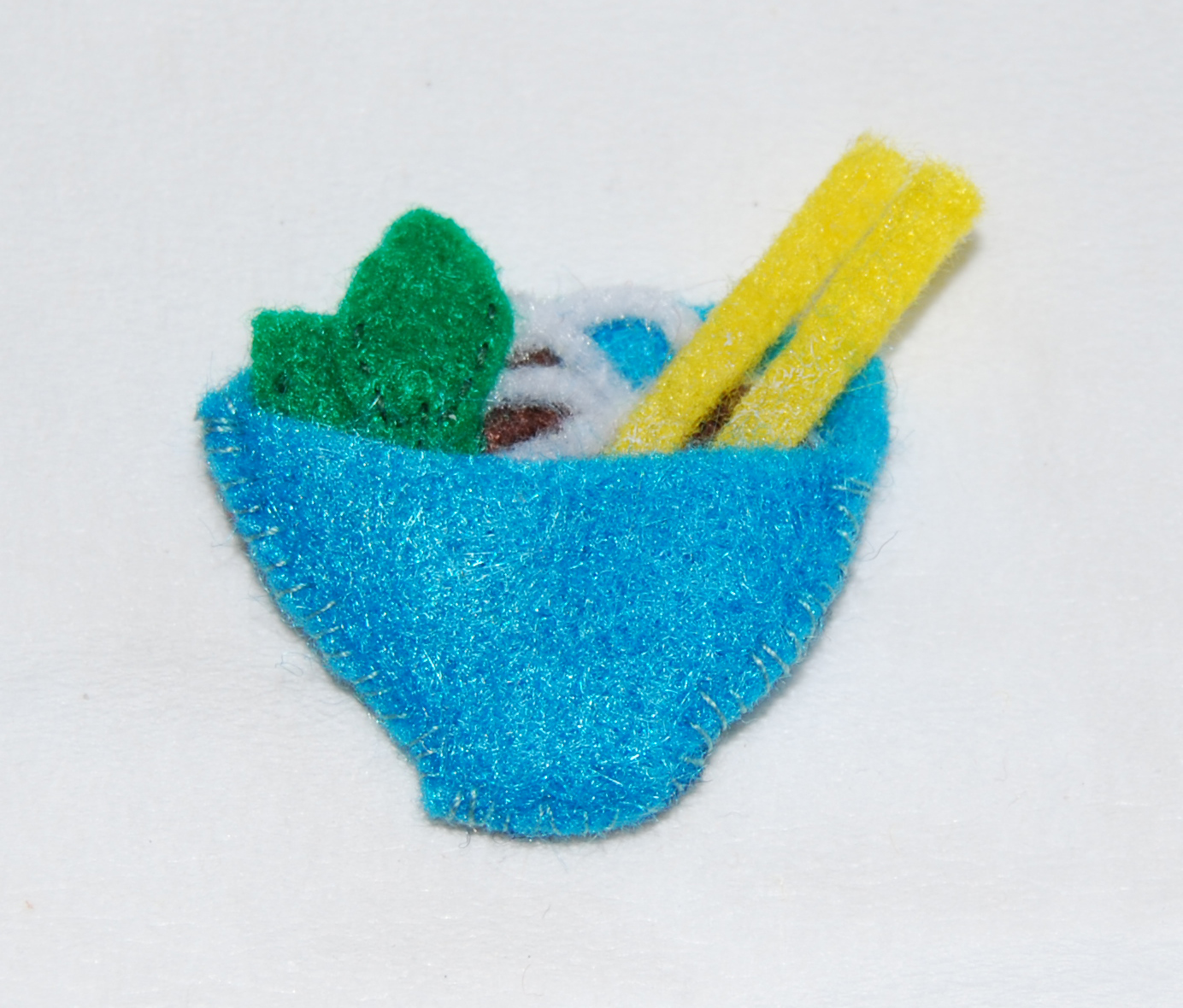 Handmade Felt Pho hair clip