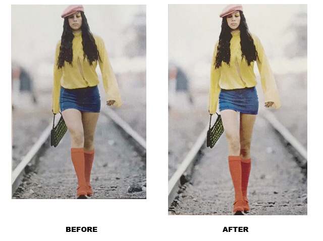 Retouched photo