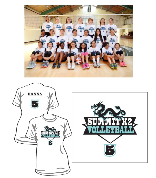 Summit K2 Volleyball T shirts