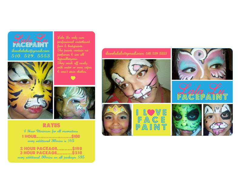 Face paint postcard