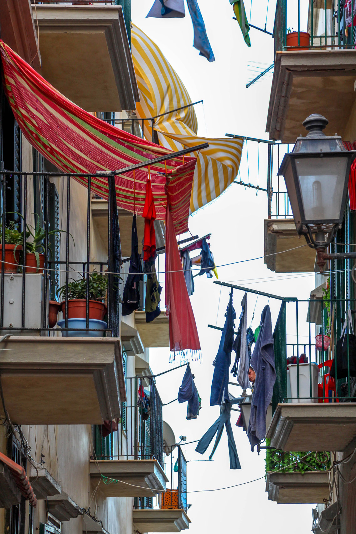 The balconies of Vieste, Italy