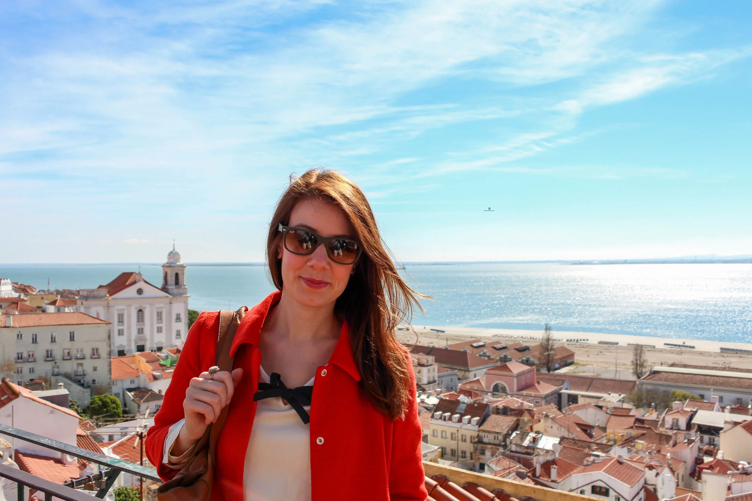Soaking up the sun and the views of Alfama