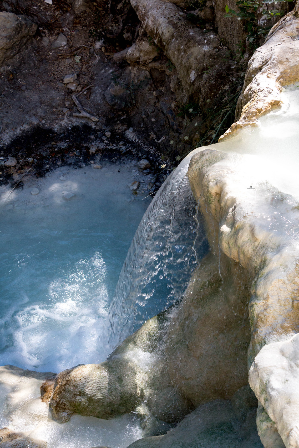 Thermal springs in Bagni San Filippo, Tuscany